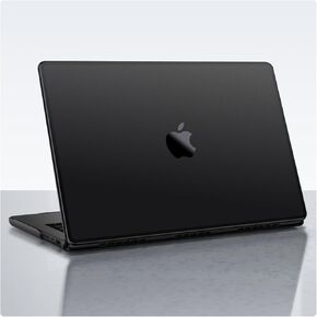 Anti-Crack for MacBook Pro 14 inch Case 2025 2024-2021 M4 M3 M2 M1 Pro/Max [Corner Protection] [Soft TPU Bumper] Anti-Scratch Matte Cover Hard Shell Case Laptop - Noble Black Clear