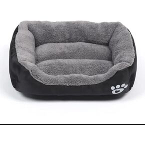 Cozy Dog Bed, Polyester Fabric, 3 Colors (Red, Black, Blue), X-Large Dog Mattress (31"x25"x7") (Black)
