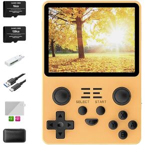 RGB20S Handheld Game Console Retro Gaming Console with 20 Emulators 21K+ Preloaded Games 3.5" IPS Screen RK3326 Processor Portable Video Game Console for Kids & Adults Multi-Game System (White-128G)