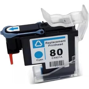 80 Printhead C4820A C4821A C4822A C4823A Compatible Print Head for HP Designjet 1050 1055 1055cm 1050c Plus Printer (BK C M Y)(1PC - Cyan)