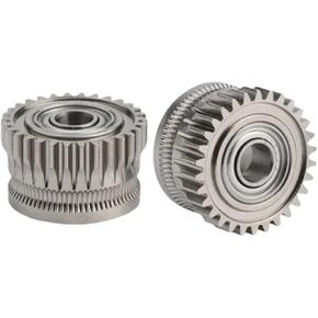 CR K1C Extruder K1 for Gear All Metal Filament Drive for Gear for Creality K1 Max Extruder Nickel Plated DLC Coating High Hardness Wear(Silver)