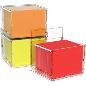 مربع منظم الملفات ، مربعات ملفات شريحة سهلة لتعليق الملفات مع الغطاء ، مربعات تخزين الملفات ، مربع منظم المستندات القابل للطي لحجم الحروف ، بدون مجلدات (1Pack) in Kuwait