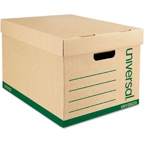 Universal 9523101 خطاب/صندوق تخزين للتخزين القانوني المعاد تدويره - Kraft/Green (12/Carton)