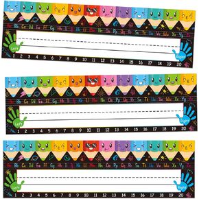 Pack of 50 Hot Air Balloon Style Nameplates for Student Desks Classroom Name Tags 3.4 x 9.5 inches