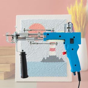 Hand Tufting Machine for DIY, Carpet Weaving Machine, 75W 2 in 1 Cut and Loop Pile Electric Tufting Machine, High Speed Rug Machine, 7-20mm Adjustable Pile Height(Pink)