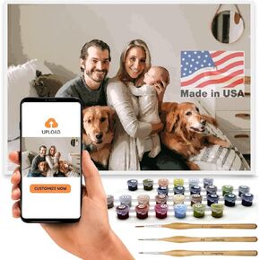 Ledgebay Custom Paint by Numbers Kit for Adults, Color by Numbers for Adults, Adult Paint by Number Kits, Paint by Numbers Kit for Adult, Made in USA (Unframed 16"x20")