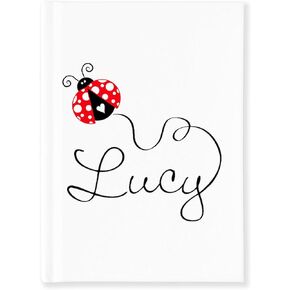 CafePress Ladybug Lucy Hard Cover Journal Notebook, Personal Diary