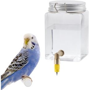 Bird Automatic Water Dispenser Hanging Water Feeding Bottle with Versatile Nipple and Hook for Bird Quail Chick