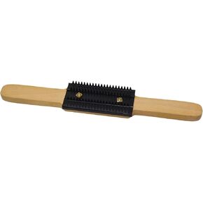 15" Serrated Buff Rake Tool with Wooden Handle for Compound Cleaning Jewelry Polishing Buffs