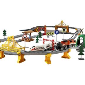 119PCS Electric Train Sets for Boys 4-8, Battery Operated Train Set with Tracks, Gifts for 3 4 5 6 7 8+ Years Boys and Grils Birthday Party Favor Gift