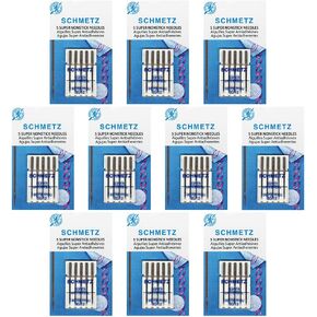 50 Schmetz Super Nonstick Sewing Machine Needles - Size 80/12 - Box of 10 Cards