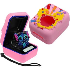 Silicone Case for Bitzee Disney Interactive Toy Digital Pet, Shockproof and Protective Carrying Case for Bitzee Disney Virtual Electronic Pets with Lanyard(Black Case for Bitzee Disney)