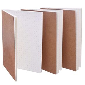 BronaGrand 3 Pack Dotted Notebook Journal Pocket Memo Book 3.5 x 5 in- Thick Dot Grid Paper - Total 96 Sheets / 192 Pages