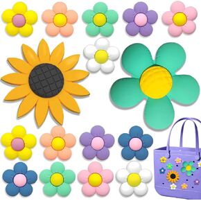 Summer Flower Charms for Bogg Bag Accessories, Bag Charms for Beach Bag