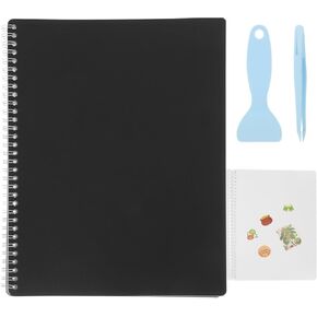 Lurrose Reusable Sticker Book: Sticker Collecting Book - Collecting Album with Tools and 40 Sheets Blank Release Paper
