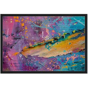 Textured Bloom | Colored Walls Series | Vibrant Colored Abstract Framed Canvas | Modern Abstract Wall Art Size 40x50 cm / 16x20″