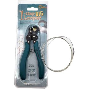 One Step Looper Plier for Jewelry Making Tool (2.25mm) Bundle With Silver Wire 22 Gauge 5 Feet