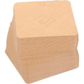 TEHAUX 200pcs Brooch Display Cards for Pins, Earring Card Holder with Pre-Cut Hole Kraft Paper Brooch Pin Cards Earring Display Cards Ideal for Jewelry Display and Retail (Brown), 2.76 X 2.76 Inches