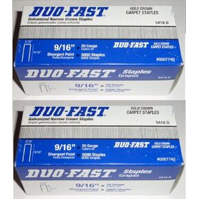 10000 staples Duo-Fast 5418D Staples 9 /16" x 3/16" crown (2 Boxes of 5000) 3/16#BH4151Y G154GHRED131900