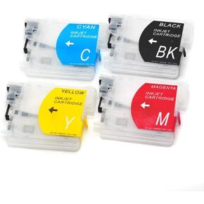 4Color LC1100 Refill Ink Cartridge Compatible with DCP6690CW MFC5890CN MFC5895CW MFC6490CW MFC6890CDW Printers