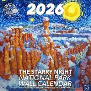 2026 Starry Night National Park Wall Calendar 12" x 24" Inches - National Parks Collective