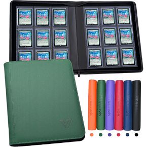 Toploaders Binder,Holds 324 Top Loaders,9 Pocket Top Loader Binder for 3" x 4"Rigid Cards,Double Sided Card Binder Abulm in 3"x4"Toploaders for Trading Cards