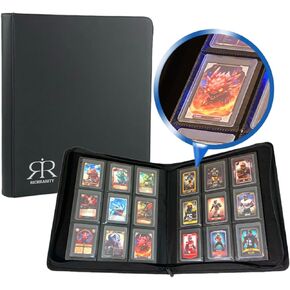 Top Loader Card Binder | Holds 360 Toploaders | ROTHRATHER 9 Pocket Top Loader Card Storage with Sleeves for 3" x 4" Card Holders for Trading Cards or Sports Cards (Royal Blue)