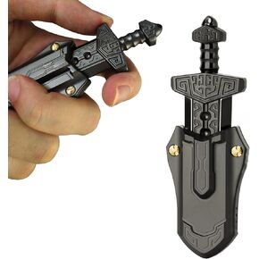 Sword Fidget Slider, EDC Fidget Sword Fidget Toys for Adults, Stress Relief Toy Executive Desk Toy for Keep Focus & Anxiety Relief, Best Gadgets for Men (Black)