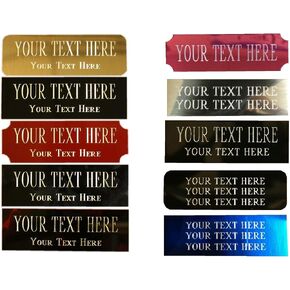 Personalized Custom Engraved Plate Engraving Plaque Art Label Name ID Tag Picture Trophy Flag Display Case, Picture Frame Brass/Aluminum 1"x3" inch