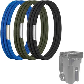 Trash Can Bands, Hongmed Heavy Duty Rubber Bands Fit 50 to 96 Gallon Cans for Kitchen/Office/Garage, Secure Large Garbage Bags(Black/Blue/Green)