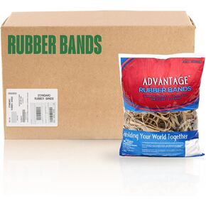 Size #64 Rubber Bands (3-1/2" x 1/4"), 25 lb. Alliance Advantage Bulk Case - Wide, Heavy Duty, Thick Rubber Bands for Office Supplies, Industrial, Packaging, and All-Purpose Use