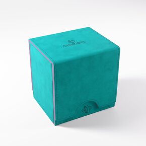 Gamegenic Sidekick Pro 100+ XL Convertible - Premium Deck Box with Secure Card Storage, UV Protected Slide Card Case, Display Top Card, Extra Token Drawer, Magnetic Closure, Teal/Pink Color, Made