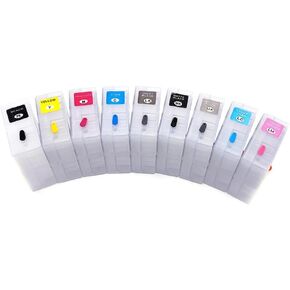 9 Colors 80ml Refillable Ink Cartridges Compatible with SureColor P800 P808 Printers No Chip