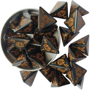 25x D4 Die Pack of 4 Sided Dice Collection Acrylic Polyhedral Dice Set Multisided Dice for Theme Parties Role Play Game, Red