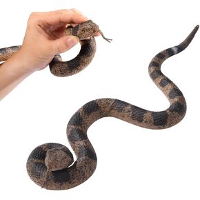 Realistic Fake Snakes Rubber Snakes Realistic Keep Birds Away, Prop Rubber Rattlesnake Realistic Snake Toy for Garden to Keep Birds Away, Scare Squirrels, Mice, Pranks Halloween Decoration Props