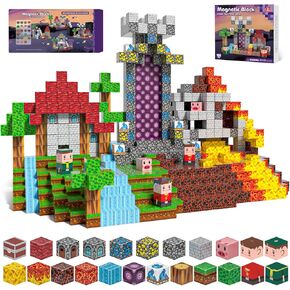 100PCS Magnetic Blocks - Magnet Tiles Toys for Kids, Magnetic Building Blocks Cubes, Stacking Magnets Toys for Kids, Birthday Gifts for Boys and Girls Age 3+ Years Old