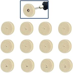 Miniature Felt Buffs Wheels 1" Dia. PKG 12 PCS Hard Density Jewelry POLISHING