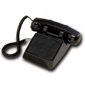 Corded Black No Dial Telephone- for Incoming Calls Only- Original Style Desktop Phone