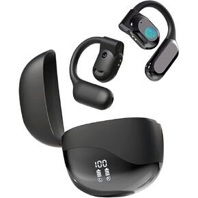 AI OWS Translator Earbuds Real-Time Translation Earbuds 144 Languages and Accents Two-Way Translation Device for Travel Business and Learning Compatible with iOS and Android Black