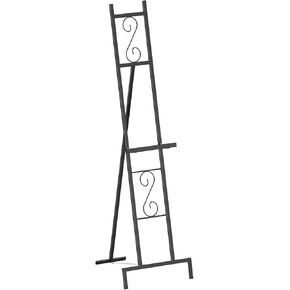 SEHERTIWY 58"H Gold Easel Stand for Sign, Adjustable Free Standing Welcome Wedding Sign Stand for Display with Chain Support, Heavy Duty Metal Poster Easel Holder for Party Painting, 17" x 17" x 58"H