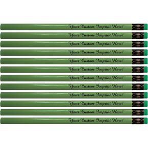 Express Pencils™ Personalized Pencils Round Neon Colors Custom Imprinted with your Name - Text - Logo - Message- 12 pkg - Customizable - Made in USA - Great Gift Idea (Neon Yellow)