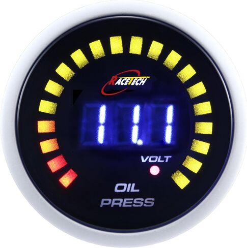شاشة LED زرقاء مقاس 52 مم مقاس 2-1/16 بوصة مقياس LED كهربائي/مقياس درجة حرارة الماء/مقياس فولت (ث/مستشعر) in Saudi Arabia