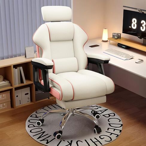 كرسي المكتب التنفيذي يتكئ مع مكتب كمبيوتر مريح مسند قدم مع دعم القطني الكبير والطول منزل ألعاب عالية الظهر لدراسة منزل المكتب in Kuwait