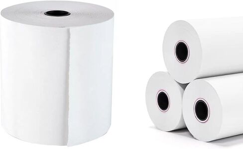 (20 لفة) 3 1/8 "× 200 قدم لفة ورق الاستلام الحراري-ورقة طابعة خالية من BPA ، 80 ملم لسجلات نقدية نقدية محطات الائتمان ، TM-T88IV in Kuwait