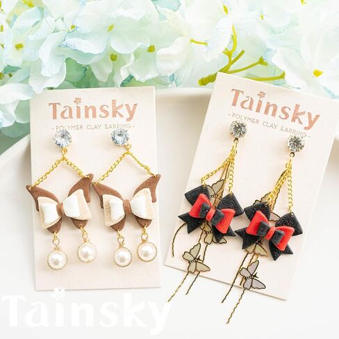 Tainsky Bow Polymer Clay Cutters, Love Knot Polymer Clay Cutters, 18 Shapes Bowknot Clay Cutter for Polymer Clay Jewelry, Ribbon Polymer Clay Earring Cutters (A) in Saudi Arabia