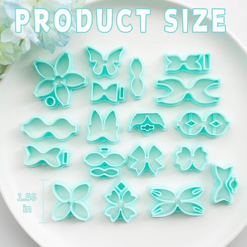 Tainsky Bow Polymer Clay Cutters, Love Knot Polymer Clay Cutters, 18 Shapes Bowknot Clay Cutter for Polymer Clay Jewelry, Ribbon Polymer Clay Earring Cutters (A) in Saudi Arabia