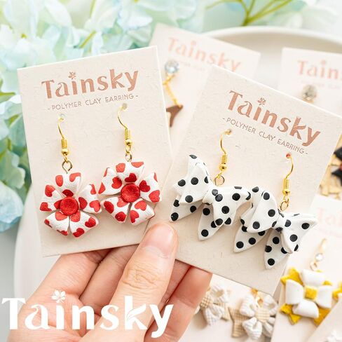 Tainsky Bow Polymer Clay Cutters, Love Knot Polymer Clay Cutters, 18 Shapes Bowknot Clay Cutter for Polymer Clay Jewelry, Ribbon Polymer Clay Earring Cutters (A) in Saudi Arabia