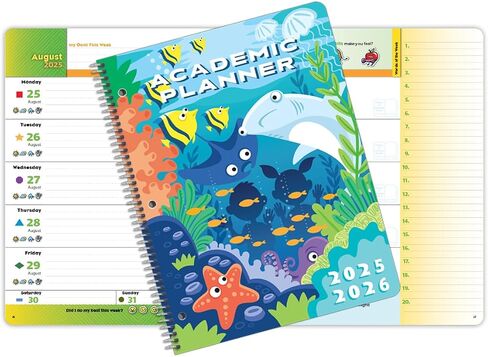 Dated Primary Student Planner 2025-2026 Academic School Year, Large (8.5" by 11") Block Style Datebook with Classic Primary Block Cover in Saudi Arabia