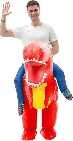 BETTWITEH Dinosaur Costume Adult Funny Blow up Halloween Ride on Dino T-Rex Inflatable Costumes in Saudi Arabia