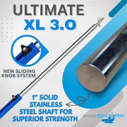 SandShark Ultimate XL 2.0 Boat Anchor. Adjustable Stainless Steel Boat Anchors. Shallow Water Anchor Pole for Beach, Sandbar, w/Case Over 5' Tall in Kuwait